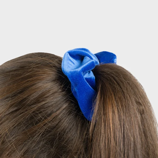 Elastico per capelli Velluto Blu Elettrico