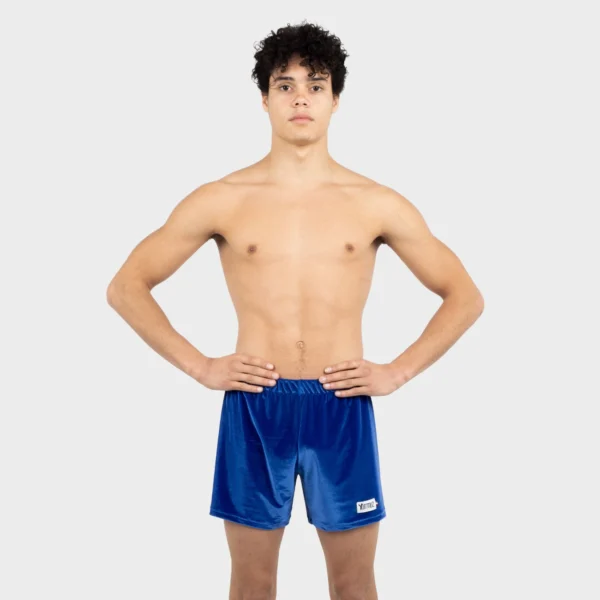 Pantaloncini Velluto Blu Elettrico